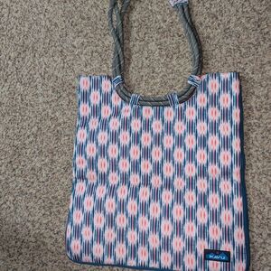 Pink and Blue Patterned Tote Bag